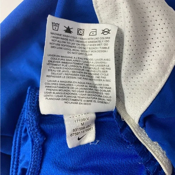 Nike Tempo blue white side panel running shorts brief lined size medium - Picture 9 of 13